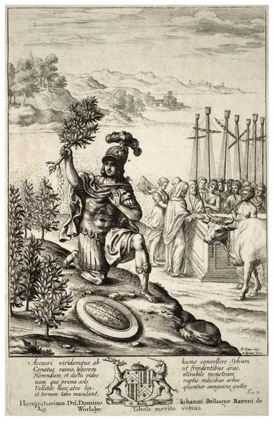 Aeneas Lands in Thrace. State 2 by Wenceslaus Hollar